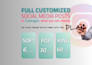 fully design brand aesthetic social media posts for you